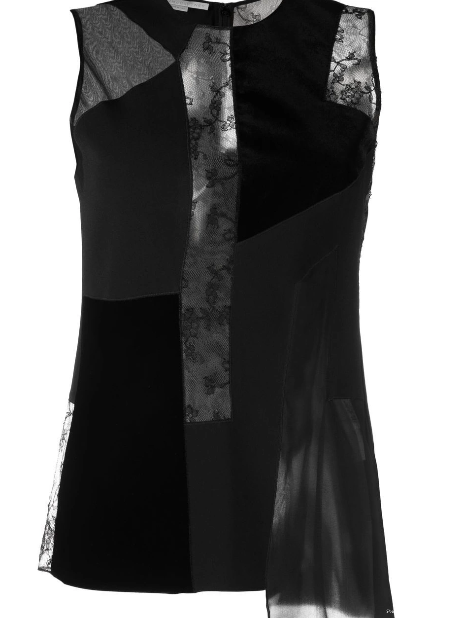 Cheap top lace-detail velvet Stella McCartney patchwork Women 0807